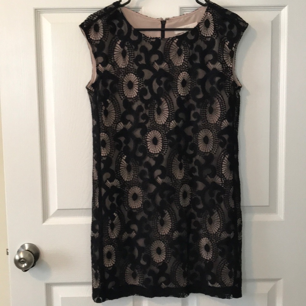LOFT dress like new black nude 2P